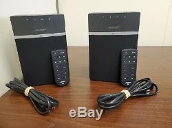 Bose Soundtouch 10 X 2 Pack De Démarrage Sans Fil 2 Haut-parleurs / Télécommandes / Bloc D'alimentation