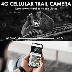 Caméra Solaire Cellulaire 4g Lte Caméra De Chasse À La Faune Sans Fil Vision Nocturne