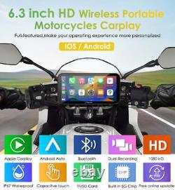 Carpuride W603 Stéréo Moto Sans Fil Carplay Android Auto Avec Caméras Doubles HD 1080P