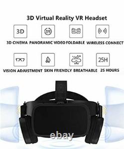 Casque 3d Virtual Reality Vr Avec Bluetooth À Distance Sans Fil, Lunettes Vr Pour Mov