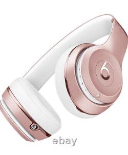 Casque d'écoute sans fil Bluetooth Beats Solo3 On-Ear Rose Gold pour toute la journée