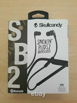 ÉCOUTEURS SANS FIL Skullcandy Smokin' Buds 2 tout neufs avec micro et télécommande intégrés