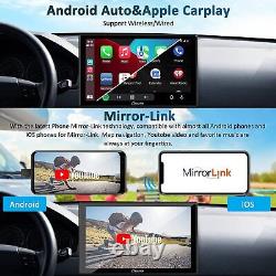 Écran tactile Carpuride 9 pouces Radio de voiture 1Din sans fil Apple Carplay Android Auto