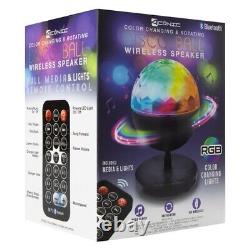 Enceinte Bluetooth avec lumière de scène à LED RGB, stroboscope, lampe de bal disco DJ avec télécommande