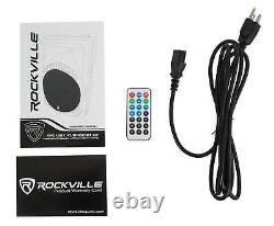 Enceinte Rockville RPG15BT V2 15 alimentée 1000W pour DJ PA en bleu avec Bluetooth/sans fil/télécommande