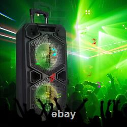 Enceinte de fête Bluetooth 9000W grande puissance avec basse lourde, son stéréo, TWS BT Karaoke avec micro