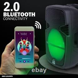 Enceinte de fête portable Gemini Audio 15 pouces avec Bluetooth sans fil, trolley et LED - Cadeau