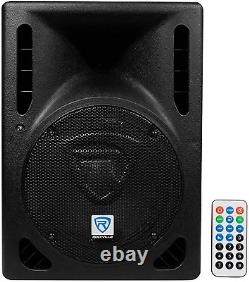 Enceinte de sonorisation DJ PA alimentée par Bluetooth/Wireless/Remote/Eq de 400W RPG8BT V2, noire