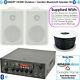 Extérieur Bluetooth Speaker Kit 2x White Karaoke/stereo Amp Garden Bbq Parties