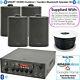 Extérieur Bluetooth Speaker Kit 4x Black Karaoke/stereo Amp Garden Bbq Parties