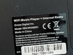Grace Digital Internet Radio Wireless Network Bluetooth Aux Distant Gdi-wha6001