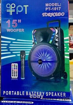 Haut-parleur Bluetooth 15 Dj Plus Grand Woofer (wireless Mi+remote)fm Radio Usb