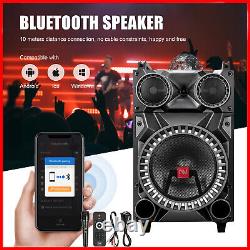 Haut-parleur Bluetooth Rechargeable 3000w 12 Woofer Party Fm Karaok Dj Led+mic Remote