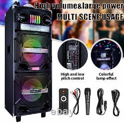 Haut-parleur Bluetooth Sans Fil 4000w Avec Double 10 Sous-woofers Hifi Karaoke Dj Lights