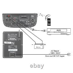 Haut-parleur Bluetooth Sans Fil Double 10 Avec Télécommande MIC Filaire Flash Light Us