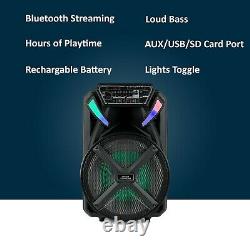 Haut-parleur Bluetooth Sans Fil Portable Heavy Bass Party Sound System Outdoor Loud