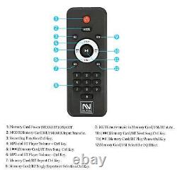 Haut-parleur PA Bluetooth portable rechargeable Dual 10 avec micro, télécommande et antenne FM