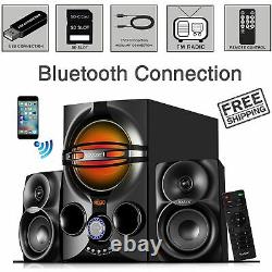 Home Théâtre Stereo Système Audio Bluetooth Haut-parleurs Son Sans Fil Usb Remote C