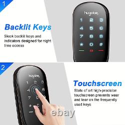 Hugolog Smart Lock, Contrôle À Distance Sans Fil De Deadbolt À Écran Tactile Et Bluetooth Et