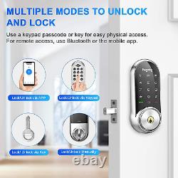 Hugolog Smart Lock, Contrôle À Distance Sans Fil Et Porte Bluetooth À Écran Tactile Deadbolt