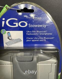 Igo Stowaway Ultraslim Bluetooth Pliant Sans Fil Clavier Xtbtuei Penser À L'extérieur