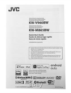 JVC KW-M865BW 2-Din 6.8 Bluetooth sans fil Car Play et récepteur Android Auto