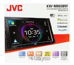 JVC KW-M865BW 2-Din 6.8 Bluetooth sans fil Car Play et récepteur Android Auto