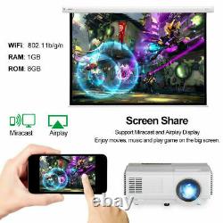 Led Android Hd Smart Projector Wifi Blue-tooth 1080p Sans Fil Home Theater Hdmi