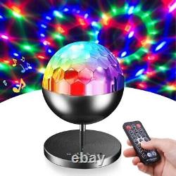 Lumières de fête à boule disco, enceinte Bluetooth avec télécommande, stroboscope changeant de couleur