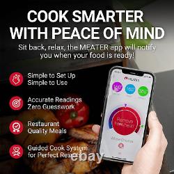MEATER Plus Thermomètre à Viande Intelligent Sans Fil pour BBQ, Four, Grill, Cuisine, Fumoir