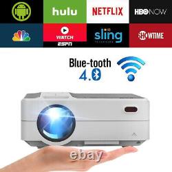 Mini Projecteur Wifi Led 1080p Full Hd Android 9.0 Blue-tooth Youtube Sans Fil
