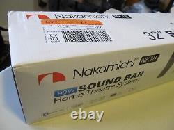 Nakamichi Soundbar Nk1b Bluetooth 90w 32 3d + Remote New In Box Non Utilisé
