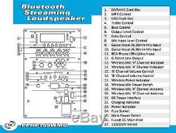 Nouveau Système De Haut-parleurs Bluetooth Pphp159wmu 1600w & 2 Microphones Sans Fil / Télécommande