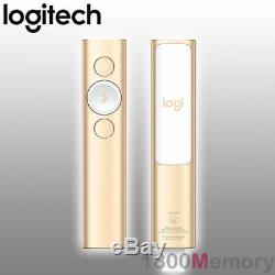 Original Logitech Spotlight Advance Présentateur À Distance Sans Fil Usb Bluetooth Or