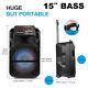 Portable 12 10 Bass Bluetooth Haut-parleur Subwoofer Heavy Bass Sound Pa System Fm