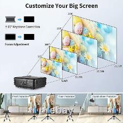 Projecteur 7500 Lumens 1080P LED Bluetooth WiFi Projecteur de cinéma à domicile US