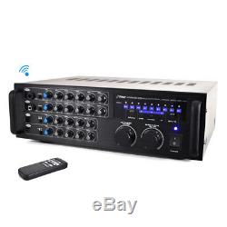Pyle 1000 Watt Bluetooth Mixeur Stéréo Sans Fil Karaoke Amplificateur Télécommande Nouveau