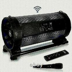 Pyle Bluetooth Boom Box Haut-parleur Noir Sans Fil Intégré Dans Les Lumières Led 600 W Nouveau