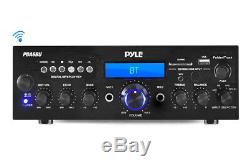 Pyle Pda6bu Système D'amplificateur De Puissance Sans Fil Bluetooth À 2 Canaux Et 200w