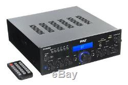 Pyle Pda6bu Système D'amplificateur De Puissance Sans Fil Bluetooth À 2 Canaux Et 200w