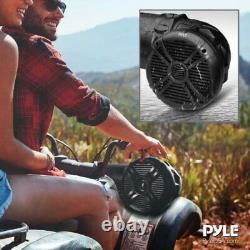 Pyle Platv65bt 800 Watt Marine Bluetooth Amplifé Imperméable 6.5 Haut-parleurs Noir