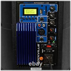 RPG8BT V2 8 Haut-parleur DJ PA alimenté 400W Bluetooth/Sans fil/Télécommande/EQ, Noir