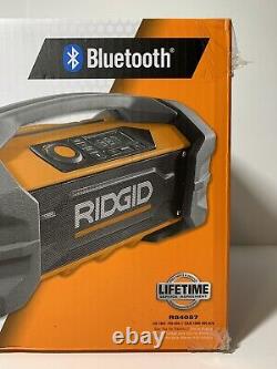 Ridgid Haut-parleur Radio Bluetooth Sans Fil R84087 Résiste Météorologique De 18 Volts. États-unis