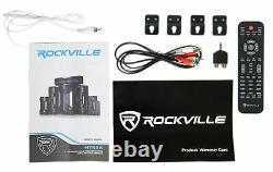 Rockville Bluetooth Home Theater Système De Machine De Karaoke Avec 8 Sous + Micros Sans Fil