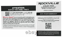 Rockville Dolby Bar Home Theater Sound Bar Avec Sous-woofer Sans Fil, Bluetooth/hdmi