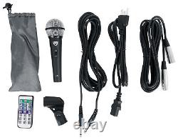 Rockville Rpg122k Haut-parleurs Dual 12 Powered, Bluetooth+mic+speaker Stands+cables