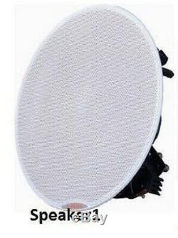 Sans Fil Bluetooth Plafond Haut-parleurs Stéréo Amp Kit Usb Fm Aux Sd À Distance Dans Le Mur