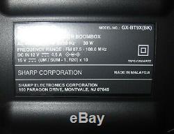 Sharp Gx-100w Bt9x Bluetooth Sans Fil Haut-parleur Portable Boombox Avec Télécommande