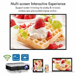 Smart Led Hd Wifi Projecteur 1080p Android 6.0 Blue-tooth Pour Youtube Netflix Us
