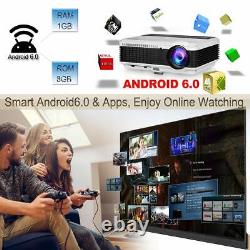 Smart Led Hd Wifi Projecteur 1080p Android 6.0 Blue-tooth Pour Youtube Netflix Us